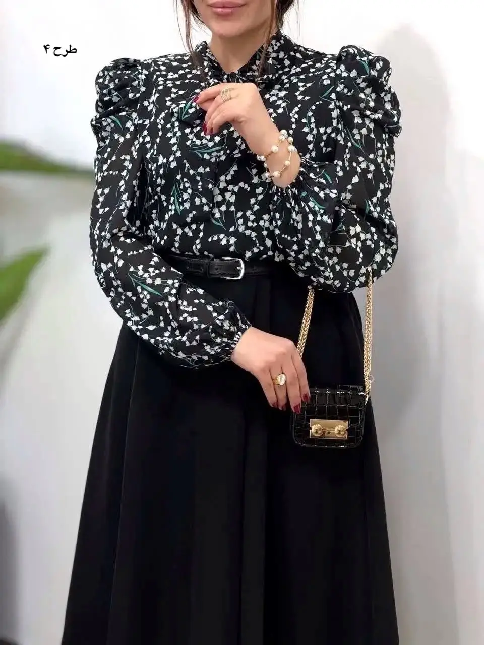 شومیز حریر مجلسی مهلا 5397